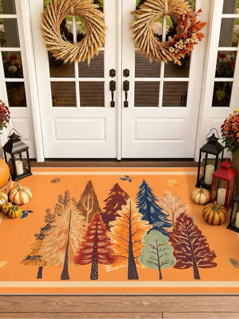 Autumn Forest Orange Doormat - Seasonal Home Accent